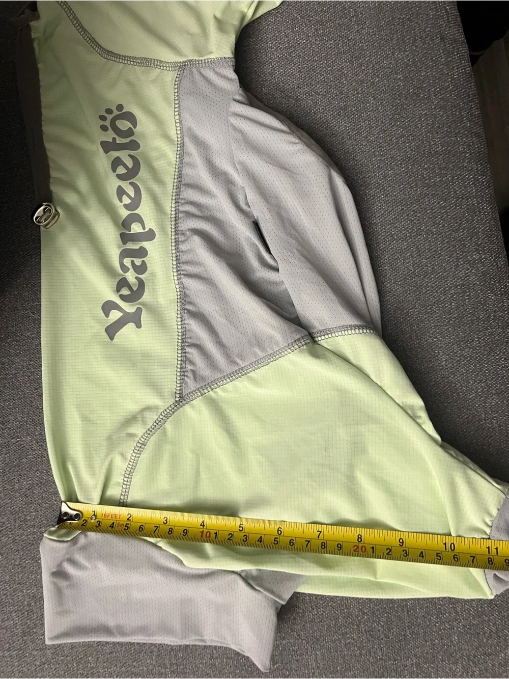 Mint & Gray Full Coverage Dog Bodysuit